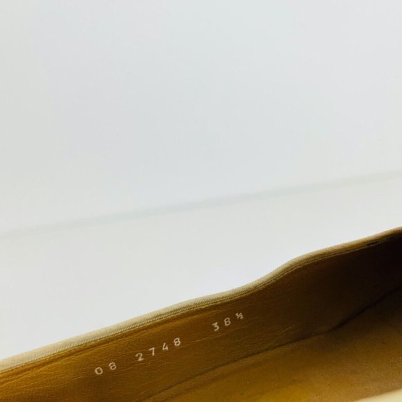 Celine Vintage Navy Blue and Cream Logo Coin Bow Detail Court Heels UK 5.5 - Picture 12 of 14